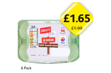 Jack's Medium Eggs - Now Only £1.65 at Londis