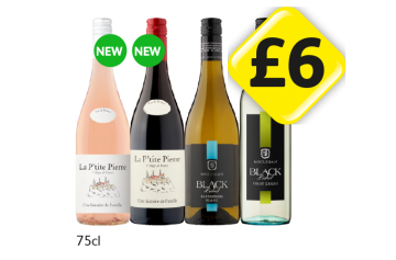 La P'tite Pierre Rosè, Red, McGuigan Black Label Sauvignon Blanc, Pinot Grigio - Now Only £6 at Londis