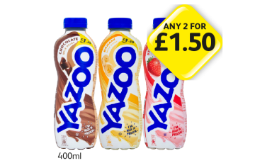 Yazoo Chocolate, Banana, Strawberry - Any 2 for £1.50 at Londis