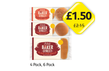 Baker Street Seeded Burger Buns, Burger Buns, Hot Dog Rolls - Now Only £1.50 at Londis