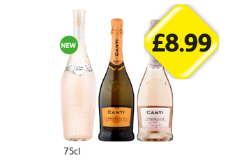Fleurs Prairie, Canti Prosecco, Rosé - Now Only £8.99 at Londis