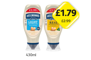 Hellmann's Light Mayonnaise, Real - Now Only £1.79 at Londis