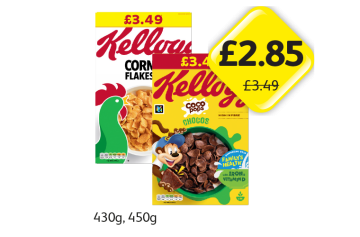 Kellogg's Corn Flakes, Coco Pops Chocos - Now Only £2.85 at Londis