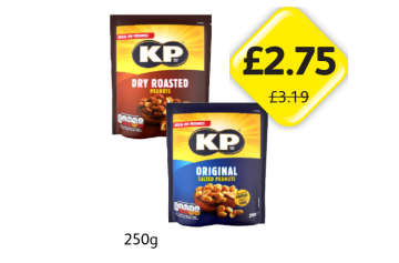 KP Dry Roasted Peanuts, Original - Now Only £2.75 at Londis