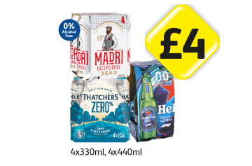 Madri Zero, Thatchers Zero, Heineken 0.0 - Now Only £4 at Londis