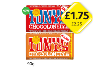 Tony's Chocolonely Milk, Caramel Sea Salt - Now Only £1.75 at Londis