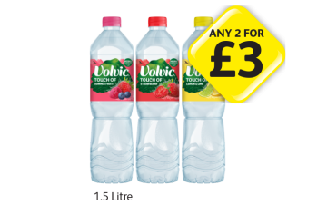 Volvic Summer Fruits, Strawberry, Lemon & Lime - Any 2 for £3 at Londis