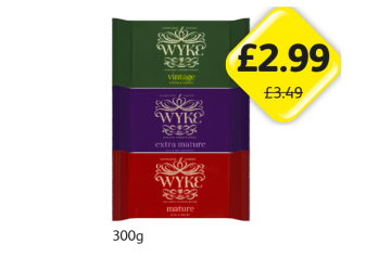 Wyke Cheese Vintage, Extra Mature, Mature - Now Only £2.99 at Londis