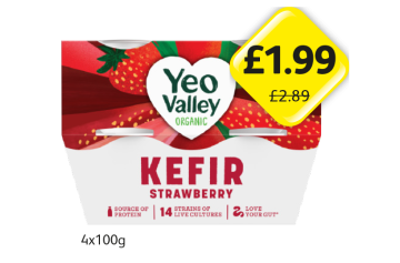Yeo Valley Organic Kefir Strawberry - Now Only £1.99 at Londis