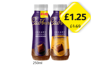 Cadbury Creamy Milkshake, Caramel - Now Only £1.25 at Londis