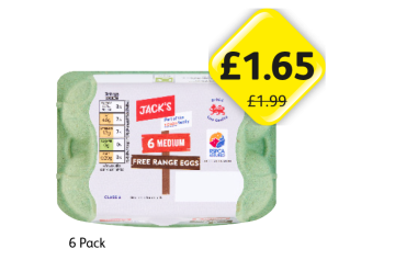 Jack's Medium Eggs - Now Only £1.65 at Londis