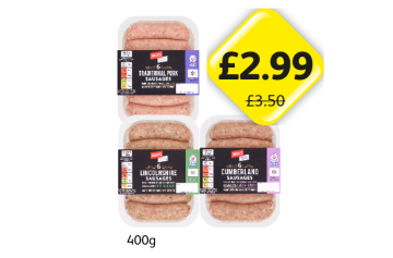 Jack's Sausages Traditional Pork, Lincolnshire, - Now Only £2.99 at Londis
