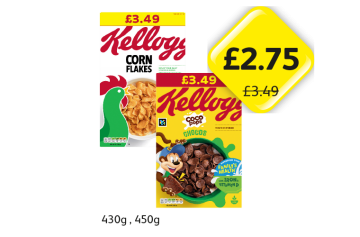 Kellogg's Corn Flakes, Coco Pops Chocos - Now Only £2.75 at Londis