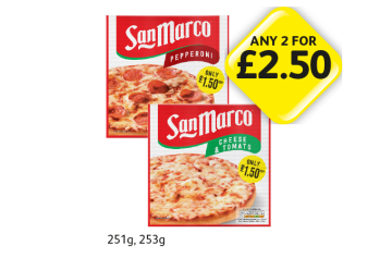 San Marco Cheese & Tomato, Pepperoni - Any 2 for £2.50 at Londis