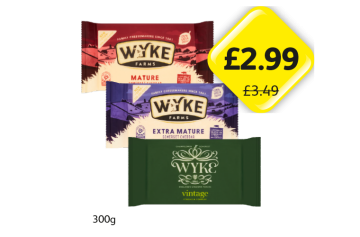 Wyke Farms Cheddar Mature, Extra, Vintage - Now Only £2.99 at Londis