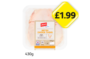 Jack's British Chicken Thighs - Now Only £1.99 at Londis