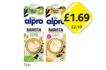 Alpro Barista Soya, Oat - Now Only £1.69 at Londis