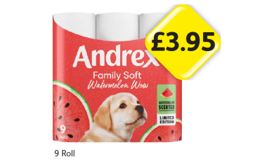 Andrex Family Soft Watermelon Wow - Now Only £3.95 at Londis