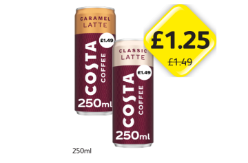Costa Coffee Latte, Caramel - Now Only £1.25 at Londis