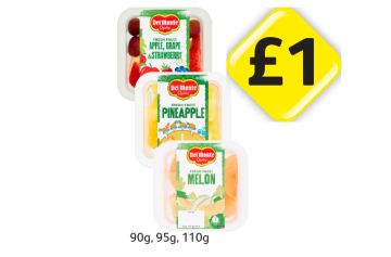 Del Monte Apple Grapes & Strawberry, Pineapple, Melon - Now Only £1 at Londis