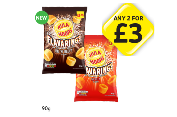 Hula Hoops Flavarings Beef, Spicy - Any 2 for £3 at Londis