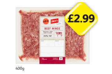 Jack's Beef Mince - Now Only £2.99 at Londis