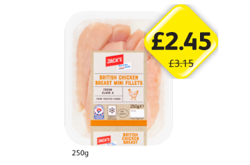 Jack's British Chicken Breast Mini Fillets - Now Only £2.45 at Londis