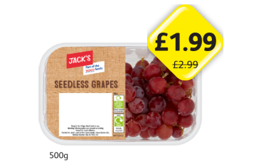 Jack's Seedless Grapes - Now Only £1.99 at Londis