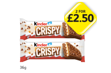 Kinder Crispy - Any 2 for £2.50 at Londis