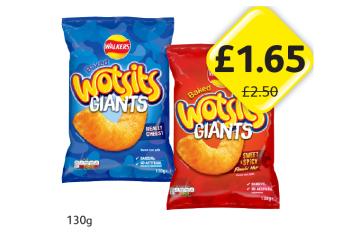 Wotsits Giants Really Cheesy, Sweet & Spicy - Now Only £1.65 at Londis