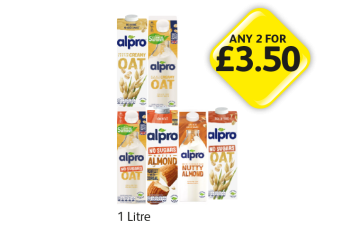 Alpro Creamy Oat, No Sugars, Almond, No Sugars - Any 2 for £3/50 at Londis