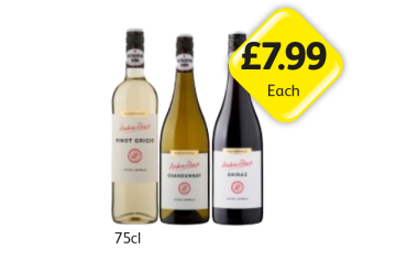 Andrew Peace Pinot Grigio, Chardonnay, Shiraz - Now Only £7.99 at Londis