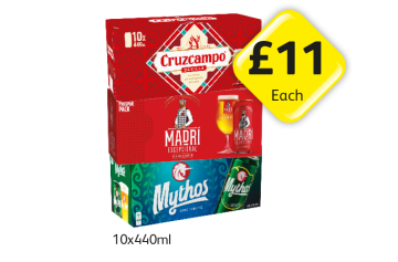 Cruzcampo, Madri, Mythos - Now Only £11 at Londis