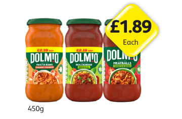 Domino Pasta Bake Creamy Tomato, Bolognese, Meatballs - Now Only £1.60 at Londis