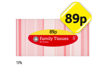 Family Tissues - Now Only 89p at Londis