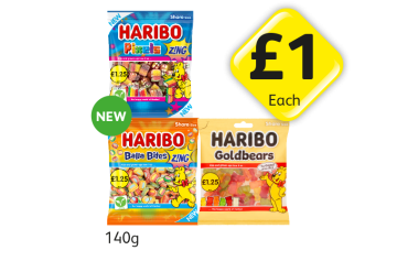 Haribo Pixels, Balla Bites, Goldbears - Now Only £1 at Londis