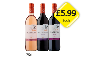 Isla Negra Rosé, Merlot, Malbec - Now Only £5.99 at Londis