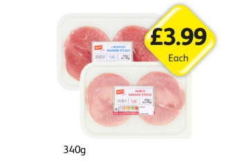 Jack's Unsmoked Gammon Steaks, Smoked - Now Only £3.99 at Londis