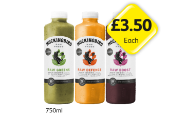 Mockingbird Large Raw Greens, Defence, Boost - Now Only £3.50 at Londis