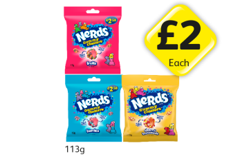 Nerds Gummy Clusters Fruits, Berries, Cherry Lemonade - Now Only £2 at Londis