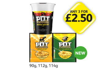 Pot Noodle Bombay Bad Boy, Curry, Chicken & Mushroom - Any 3 for £2.50 at Londis