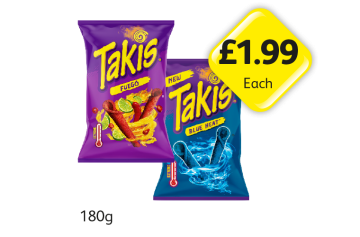 Taki Fuego, Blue Heat - Now Only £1.99 at Londis