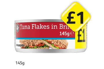 Tuna Flakes In Brine - Now Only £1 at Londis