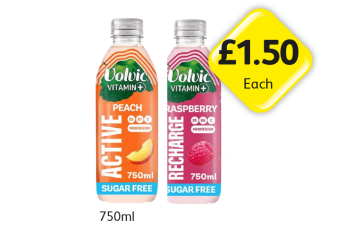 Volvic Vitamin Active Peach, Raspberry - Now Only £1.50 at Londis