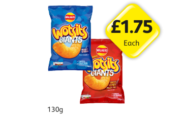 Wotsits Giants Really Cheesy, Sweet & Spicy - Now Only £1.75 at Londis