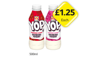 YOP Drinking Yoghurt Strawberry, Raspberry - Now Only £1.25 at Londis