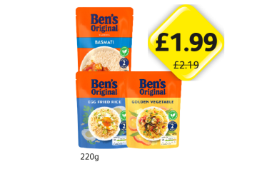 Ben's Rice Basmati, Egg Fried, Golden Vegetables - Now Only £1.99 at Londis