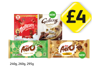 Maltesers Christmas Mix, Galaxy Miniatures, Aero Peppermint, Choco Caramel - Now Only £4 at Londis