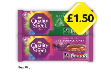Quality Street Bar Green Triangle, Purple One - Now Only £1.50 at Londis