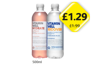 Vitamin Well Hydrate, Recover - Now Only £1.29 at Londis